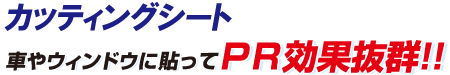 カッティングシート 車やウインドウに貼ってPR効果抜群！！